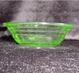 Green Glass Berry Bowl