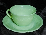 Fire King Jadite Alice Cup and Saucer