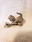 Schmid Pewter Cat and Mouse Figurine