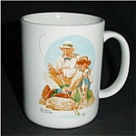 Norman Rockwell Fishing Coffee Mug