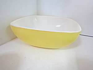 Vintage Pyrex Square Yellow Hostess Bowl