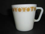 Vintage Pyrex Coffee Mug Golden Butterfly