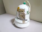 Vintage Maxine Hand Painted Owl Bell  Wind Chime