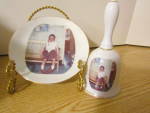 Norman Rockwell Plate/Bell Set Shiner