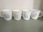 Vintage Corelle Rosemarie Coffee Cup Set