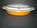 Vintage Pyrex Butterfly Gold 1qt Divided Dish/Lid   