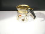 Vintage Pyrex Gold Leaf Glass Mini Carafe 1 Cup 