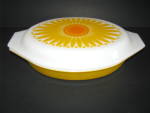 Vintage Pyrex Yellow Daisy 1qt Divided Dish