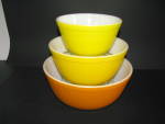 Vintage Pyrex Daisy Nesting Bowls 401,402,403