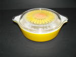Vintage Pyrex Yellow Daisy 471 1pt Casserole Dish