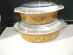 Vintage Pyrex Early American 045,043 Casserole Dishes