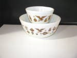 Vintage Pyrex Early American 401,403 Nesting bowls