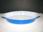 Vintage Pyrex Blue 1.5qt Divided Dish