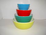 Vintage Pyrex Primary Colors Nesting Bowl Set