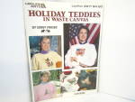 Leisure Arts Holiday Teddies In Waste Canvas #2011