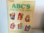Leisure Arts Cross Stitch ABC For Girls & Boys  #2272