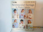 Leisure Arts Sentimental Sayings In Waste Canvas #2481