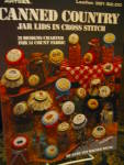 Leisure Arts Canned Country Jar Lids  Cross Stitch #381