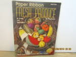 Plaid Book Paper Ribbon Fresh Produce  #8469