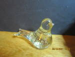 Vintage Heavy Glass Paperweight Clear/Bubbled Bird