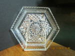 Anchor Hocking Wexford Clear Hexagonal Tri-Footed Plate