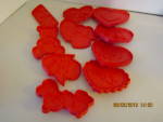 Vintage Wilton Valentine Cookie Cutters In Container 