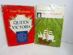 Vintage Book Set Queen Elizabeth & Queen Victoria