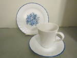 Vintage Corelle Blue Velvet Dessert Plate Set