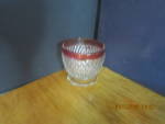 Vintage Indiana Glass Ruby Flash Open Sugar Bowl