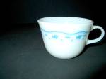 Vintage Pyrex  Morning Blue Closed Handle Tea Cup