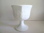 Milk Glass Pedestal Bowl \ Compote Harvest By Colony