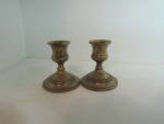 Vintage Heavy Brass Candle Holders