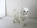 Vintage Fluffy White Persian Cat Figurine