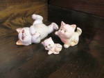 Vintage Meico Persian  Three  Cat and Kitten Group