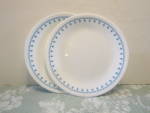 Vintage Corelle Snowflake Blue 2-Piece Luncheon Plates