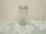 Vintage Ribbed Glass Cheese Shaker 
