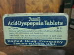 Vintage Rexall Acid-Dyspepsia Tablets Tin