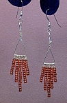 SS Triangle & Copper Seed Bead Dangles