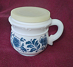 Avon Delft Blue/white Milkglass Jar