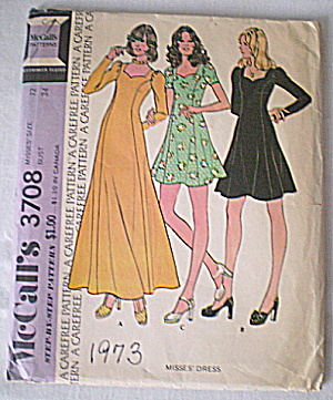 Vintage 1973 Joan Crawford Neckline Dress Pattern