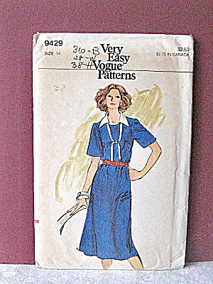 Vintage 1980 Vogue Very Easy Sailor Dress Pattern