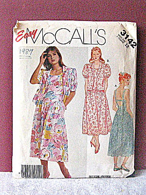 Vintage Mccall's Backless Summer Dress Pattern