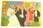 Comic Vintage Postcard-Kissing the Bride