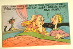 Comic Vintage  Postcard-The Cat