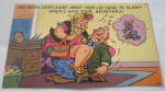 Comic Vintage Postcard-Legs Going To Sleep