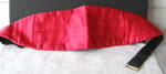 Cummerbund w/ Handkerchief Vintage 1980 Mens Red Satin 