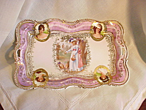 Rs Prussia Five Portrait O.h. Tray W/gold