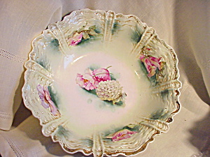 Rs Prussia Ripple Mold Floral Bowl