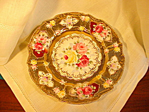 Unmarked(Japanese?) Fired Gold Plt W/roses