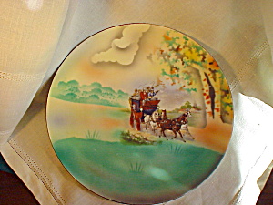 Rs Prussia Plate Stagecoach Scene/bright